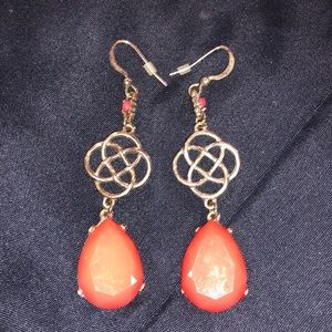 Melon pink earrings